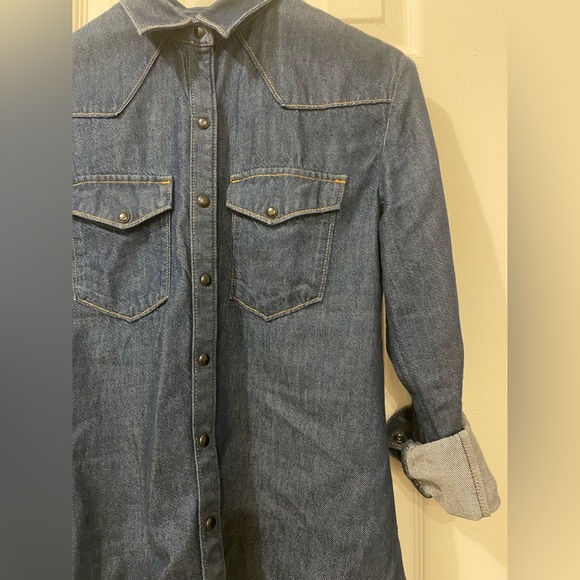 Rag & Bone Dark Denim Western button down - Picture 4 of 6